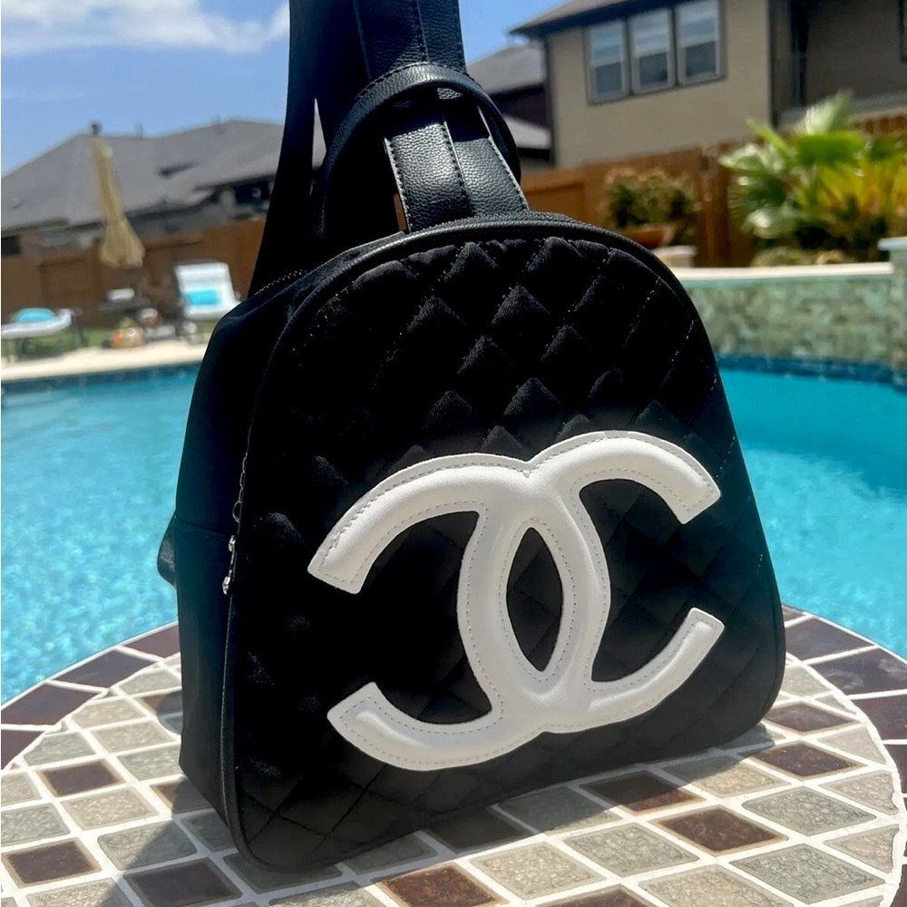 New black/white backpack. Casual and Elegant at the same time